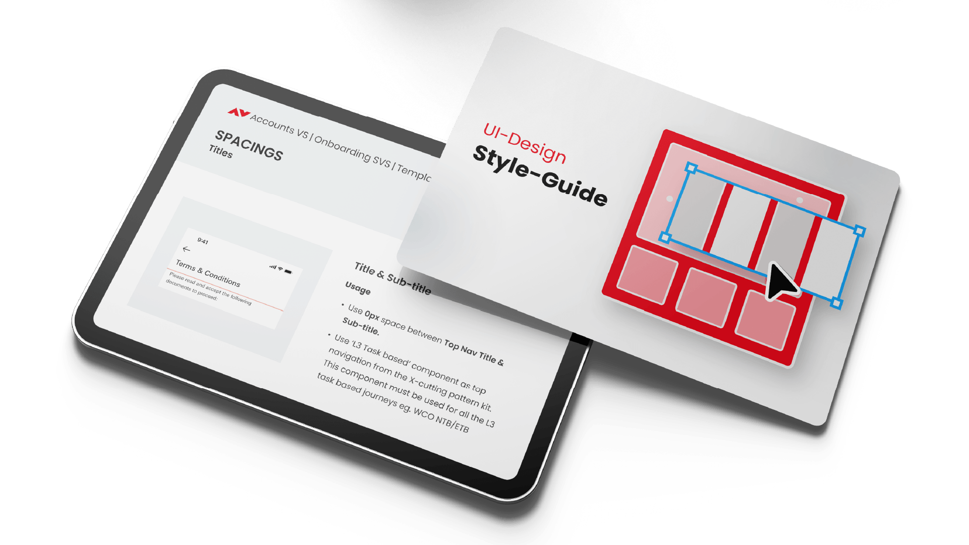 UI Design Style Guide component frames