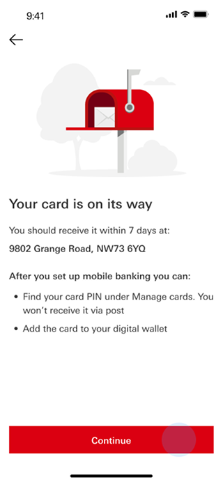 HSBC onboarding — Physical card domestic