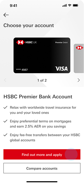 HSBC onboarding — Product main features