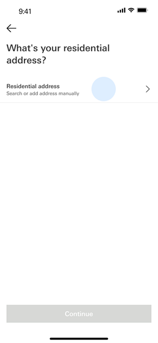 HSBC onboarding — Residential address default