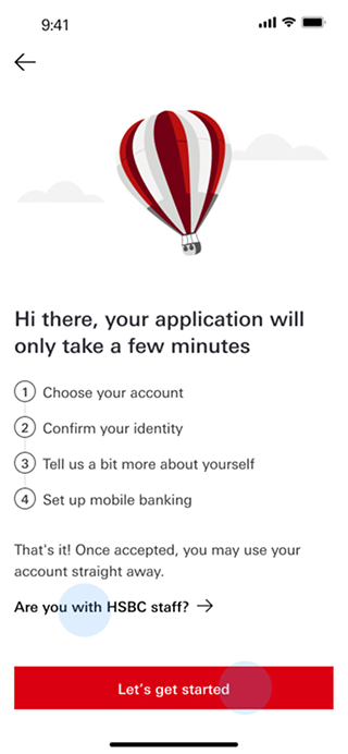 HSBC onboarding — Steps