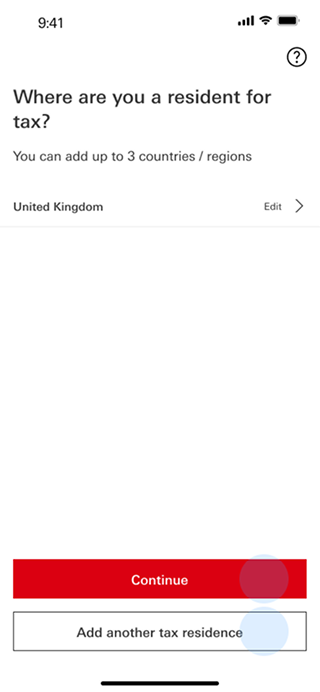 HSBC onboarding — TR without TIN